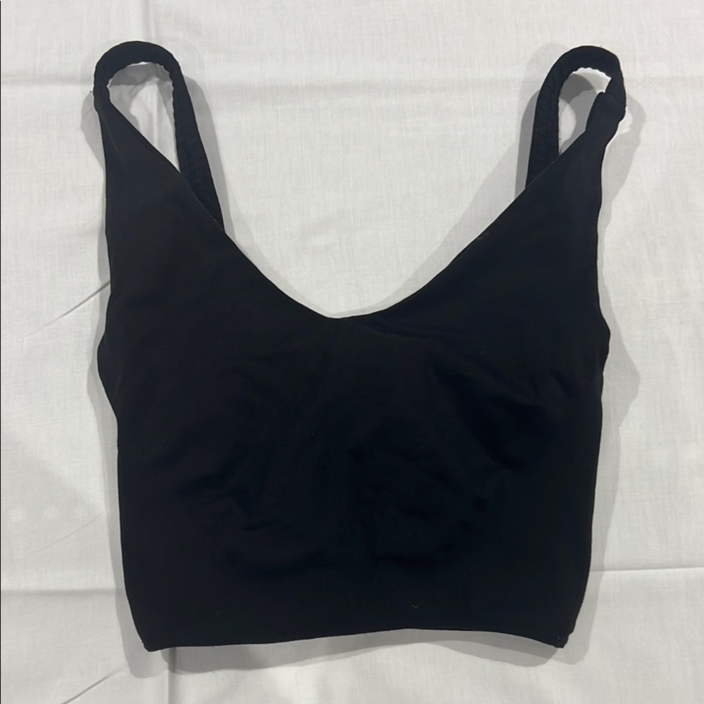 Black Sleeveless Crop Top/ Sports Bra XS